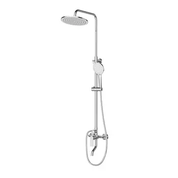 Душевая стойка BelBagno Aurora AURORA-VSCM-CRM со смесителем и изливом, хром
