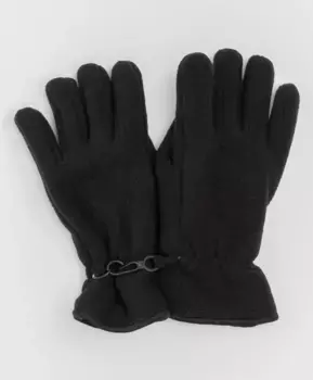 Черные флисовые перчатки Button Blue (12)