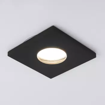Встраиваемый светильник IP44 Elektrostandard 126 MR16 черный матовый