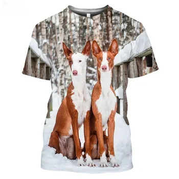 Ibizan Hound Dogs Охотничья 3D футболка мужская и женская подростковая 6XL Podenco Ibecenco Dog летняя футболка в стиле Харадзюку с короткими рукавами S