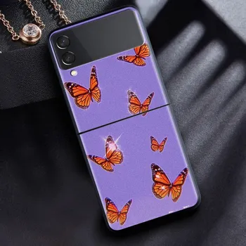 Чехол-бабочка для Samsung Galaxy Z Flip 3, жесткий силиконовый противоударный чехол из ТПУ, роскошный чехол для телефона Samsung Z Flip3