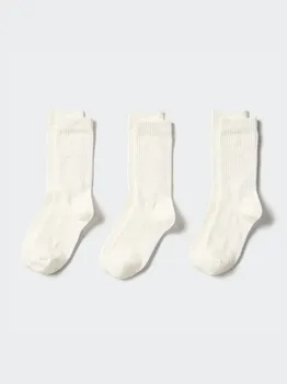 Носки, 3 пары Uniqlo, цвет 00 белый
