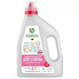 Гель для стирки цветного белья Synergetic Color концентрат, гипоаллергенный, 0+, 1,5 л, 25 стирок
