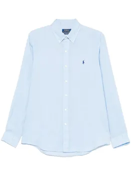 Рубашка с вышивкой Polo Pony Polo Ralph Lauren, синий