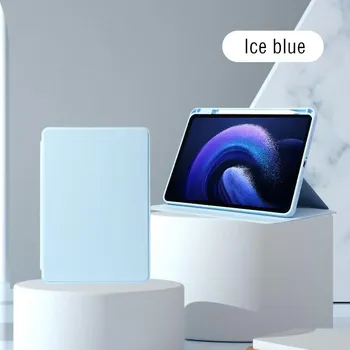 Вращающийся кожаный чехол для планшета Xiaomi Redmi Pad SE 10,6 MI Pad 5 Pro 12,4 Xiaomi Pad 6 Max 6 Pro 11 дюймов 2023, прозрачная задняя защитная крышка Redmi Pad SE 2023 чёрный
