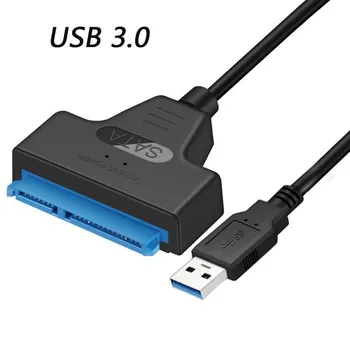 Кабель SATA-USB/Type-C 3,0, адаптер для жесткого диска, кабель-конвертер, 2,5-дюймовый жесткий диск SSD, жесткий диск SATA III, 22-контактный адаптер для передачи данных USB 2.0