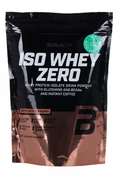 Протеин изолят сыворот BioTechUSA Iso Whey Zero кофе латте, 500 г