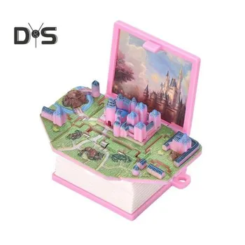 Мини 3D складная книга брелок Popping Mini World подвесное украшение крошечная кофейня Great Wall Castle складная книга брелок кулон B