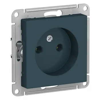 Розетка Systeme Electric AtlasDesign встраиваемая изумруд (ATN000841)