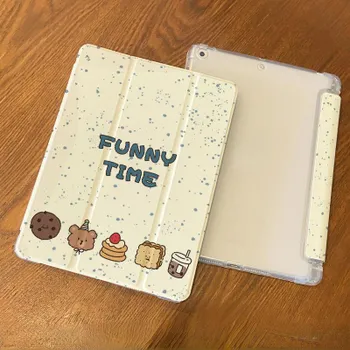 Чехол для iPad Air6, простой мультяшный узор, умный чехол для iPad, складывающийся втрое, для iPad 2022 10-го, Air4, Air5, 10,9, 9-го, 8-го, 7-го, 10,2, Air1/2, 9,7 с держателем для карандашей iPad 2021 Gen910.2