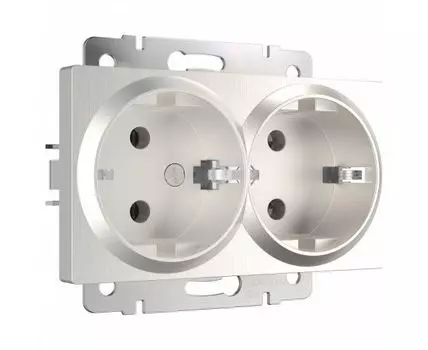 Розетка двойная с заземлением без рамки Werkel W117 5 W1172013