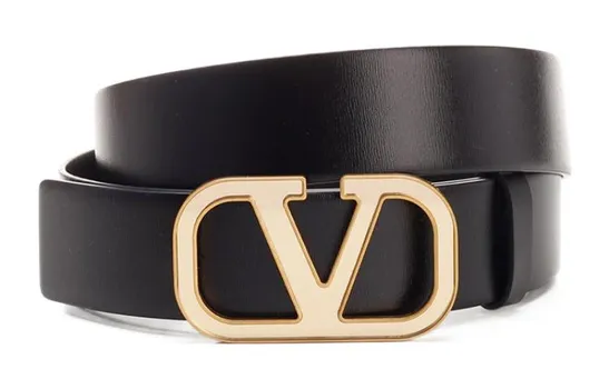 Valentino Кожаный ремень мужской черный