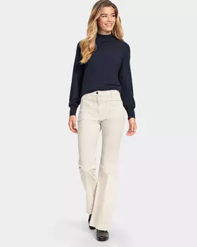 Брюки прямого кроя Mona Bootcut из хлопкового вельвета
