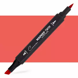Маркер спиртовой Сонет "TWIN Brush" Кораллово-красный