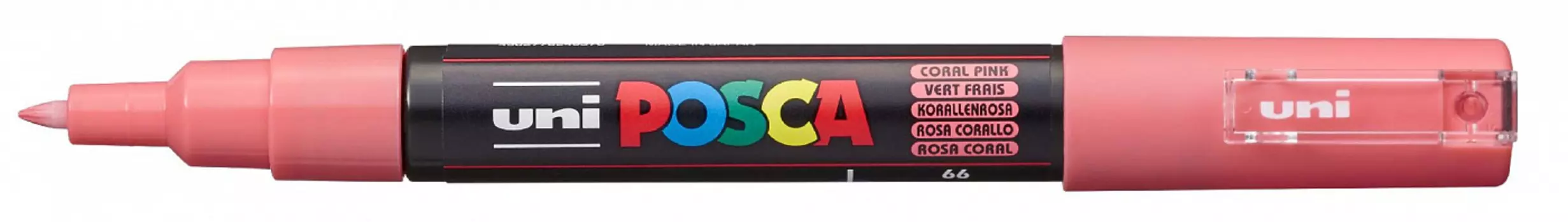 Маркер UNI "POSCA" PC-1M, 0,7 мм, наконечник пулевидный, кораллово-розовый