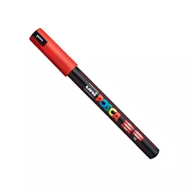 Маркер UNI "POSCA" PC-1MR, 0,7 мм, наконечник игольчатый, цвет красный