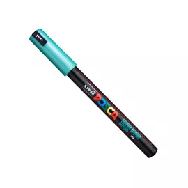 Маркер UNI "POSCA" PC-1MR, 0,7 мм, наконечник игольчатый, цвет зеленый металлик