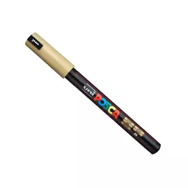Маркер UNI "POSCA" PC-1MR, 0,7 мм, наконечник игольчатый, цвет золотой