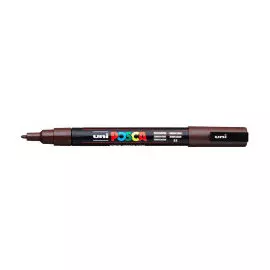 Маркер UNI "POSCA" PC-3M, 0,9-1,3 мм, наконечник пулевидный, №22 цвет темно-коричневый