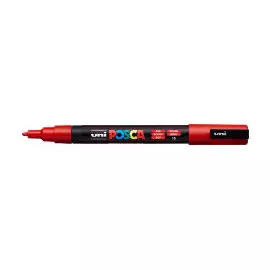 Маркер UNI "POSCA" PC-3M, 0,9-1,3 мм, наконечник пулевидный, №15 цвет красный