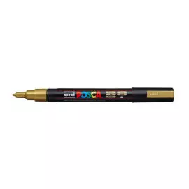 Маркер UNI "POSCA" PC-3M, 0,9-1,3 мм, наконечник пулевидный, №25 цвет золотой