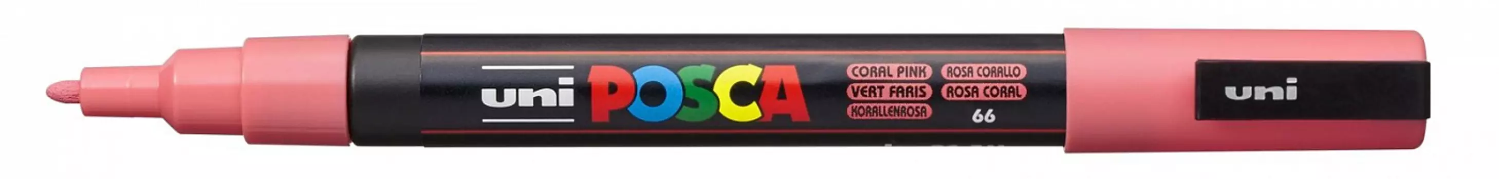 Маркер UNI "POSCA" PC-3M, 0,9-1,3 мм, наконечник пулевидный, кораллово-розовый
