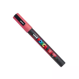 Маркер UNI "POSCA" PC-3ML, 0,9-1,3 мм, наконечник пулевидный, цвет красный с блёстками
