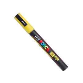 Маркер UNI "POSCA" PC-3ML, 0,9-1,3 мм, наконечник пулевидный, цвет желтый с блёстками