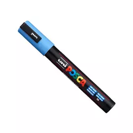 Маркер UNI "POSCA" PC-5M, 1,8-2,5 мм, наконечник пулевидный, цвет голубое небо