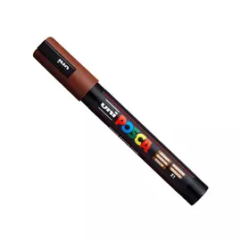 Маркер UNI "POSCA" PC-5M, 1,8-2,5 мм, наконечник пулевидный, цвет коричневый