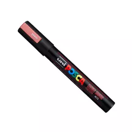 Маркер UNI "POSCA" PC-5M, 1,8-2,5 мм, наконечник пулевидный, цвет красный металлик