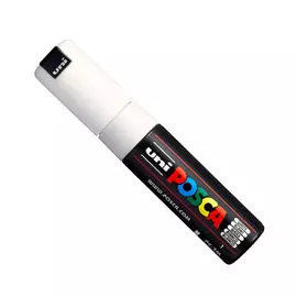 Маркер UNI "POSCA" PC-7M, 4,5-5,5 мм, наконечник пулевидный, цвет белый
