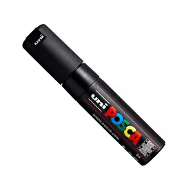 Маркер UNI "POSCA" PC-7M, 4,5-5,5 мм, наконечник пулевидный, цвет черный