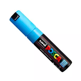 Маркер UNI "POSCA" PC-7M, 4,5-5,5 мм, наконечник пулевидный, цвет голубой