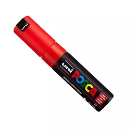 Маркер UNI "POSCA" PC-7M, 4,5-5,5 мм, наконечник пулевидный, цвет красный