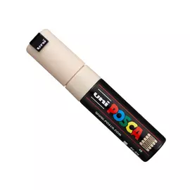 Маркер UNI "POSCA" PC-8K, до 8,0 мм, наконечник скошенный, цвет бежевый
