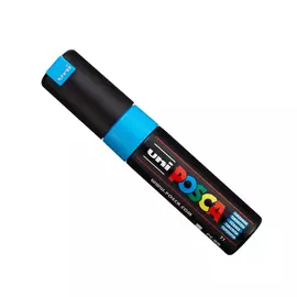 Маркер UNI "POSCA" PC-8K, до 8,0 мм, наконечник скошенный, цвет бирюзовый