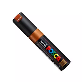 Маркер UNI "POSCA" PC-8K, до 8,0 мм, наконечник скошенный, цвет бронзовый