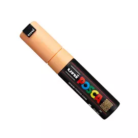 Маркер UNI "POSCA" PC-8K, до 8,0 мм, наконечник скошенный, цвет лососевый