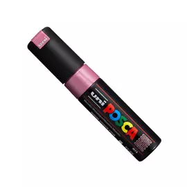 Маркер UNI "POSCA" PC-8K, до 8,0 мм, наконечник скошенный, цвет розовый металлик