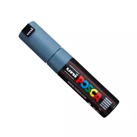 Маркер UNI "POSCA" PC-8K, до 8,0 мм, наконечник скошенный, цвет сине-серый