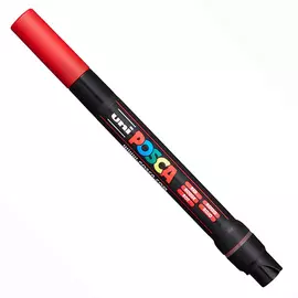 Маркер UNI "POSCA" PCF-350, кисть, цвет красный