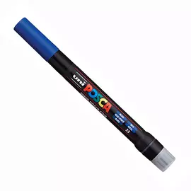Маркер UNI "POSCA" PCF-350, кисть, цвет синий