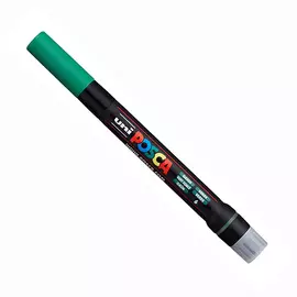Маркер UNI "POSCA" PCF-350, кисть, цвет зеленый