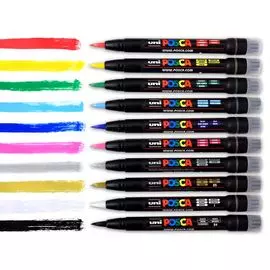 Маркер UNI "POSCA" PCF-350, кисть, все цвета