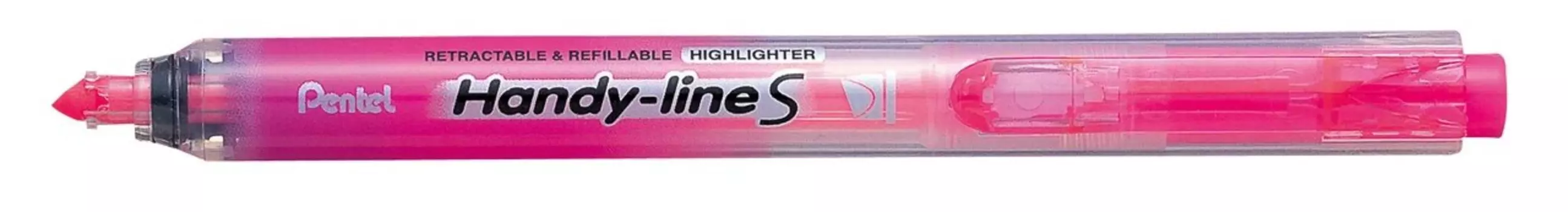 Маркер-выделитель текста автоматический Pentel "Handy-Lines" 1-4,5 мм, пулевидный, розовый