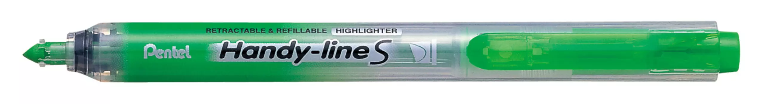 Маркер-выделитель текста автоматический Pentel "Handy-Lines" 1-4,5 мм, пулевидный, салатовый