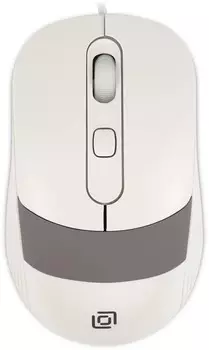 Компьютерная мышь Oklick 310M белый/серый