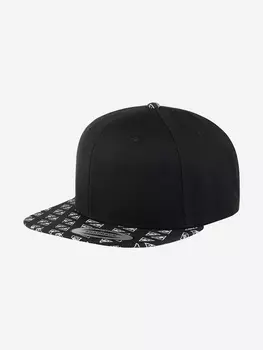 Бейсболка с прямым козырьком FLEXFIT 6089HE (черный), Черный