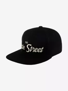 Бейсболка с прямым козырьком HOOD 100-MWL001-NY016-BK 560 State Street, NY (черный), Черный